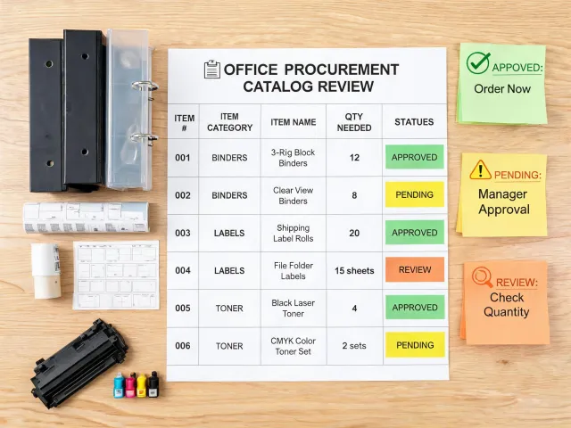 Catalog review table