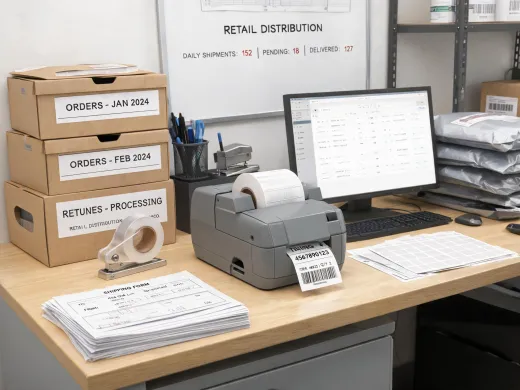 Distribution desk supplies